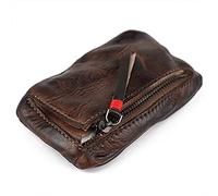 Biwwubik Portafoglio da uomo in pelle originale vintage Mini müNze denaro porta carte di credito portafoglio pochette uomo breve chiusura piccola borsa fasciatoio, , Einheitsgrrre