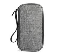 Biwwubik Portafoglio da viaggio per porta passaporto familiare, impermeabile per documenti, organizer accessori da viaggio, borsa per documenti grigio, grigio