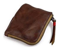 Biwwubik Portafoglio in pelle gel, per donne e uomini vintage fatto a mano, mini porta carte di credito, portafogli con cerniera, , Einheitsgrrre