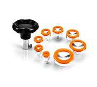 Biwwubik Rimozione di Apriscatole di Copertura della Cassa di Orologio con Succion Tipo Vite con Kit 8 Testine di Colla Accessori Strumenti di Riparazione Orologi per Orologieri-B, arancione
