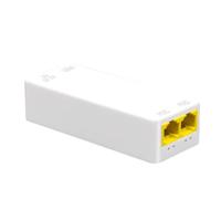 Biwwubik Ripetitore PoE a 2 porte 10/100Mbps 1 a 2 Extender PoE con IEEE802.3Af/At Plug&Play 48V per PoE NVR Fotocamera IP Ap