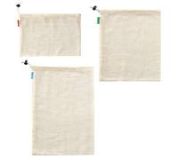 Biwwubik Riutilizzabile Cotone Maglia Produrre Sacchetto per Cucina Sacchetto di Conservazione Lavabile Sacchetto Di Conservazione Eco-friendly 3 Pezzi