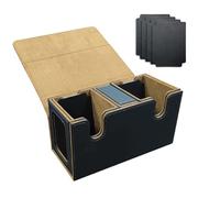 Biwwubik Scatola Porta Carte per Oltre 200 Carte, per Mazzo di Carte 3 In 1, Organizer per Carte con 4 Divisori Color