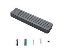Biwwubik Scatola SSD in alluminio M.2, compatibile con NVMe/NGFF SATA Type-C USB3.2 GEN2 Alluminio 10G accordo Dual -Grigio