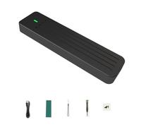Biwwubik Scatola SSD in alluminio M.2, compatibile con NVMe/NGFF SATA Type-C USB3.2 GEN2 Alluminio 10G Doppio accordo nero