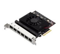 Biwwubik Scheda di rete PCIe 2,5 Gigabit a 6 porte, Nic RJ45 2500 Mbps, Chip Realtek 8125B per fotocamera industriale di Visione 2,5 G, acquisizione NAS