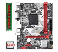 Biwwubik Scheda madre da scrivania B75-H +CPU I3-2120 +1X4G DDR3 1600MHz RAM LGA 1155 USB 3.0 SATA 3.0 Scheda madre del computer