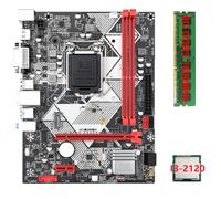Biwwubik Scheda madre da scrivania B75-H +CPU I3-2120 +1X8G DDR3 1600MHz RAM LGA 1155 USB 3.0 SATA 3.0 Scheda madre del computer
