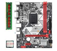 Biwwubik Scheda madre da scrivania B75-H +CPU I3-3220 +1X4G DDR3 1600MHz RAM LGA 1155 USB 3.0 SATA 3.0 Scheda madre del computer