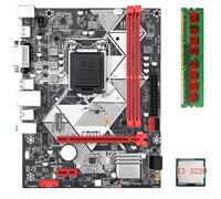Biwwubik Scheda madre da scrivania B75-H +CPU I3-3220 +1X8G DDR3 1600MHz RAM LGA 1155 USB 3.0 SATA 3.0 Scheda madre del computer