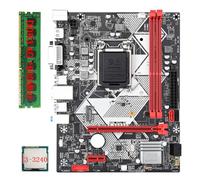 Biwwubik Scheda madre da scrivania B75-H +CPU I3-3240 +1X4G DDR3 1600MHz RAM LGA 1155 USB 3.0 SATA 3.0 Scheda madre del computer