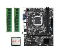 Biwwubik Scheda madre da scrivania B75M- +CPU I3-2130 +2X DDR3 1600MHz 8G RAM LGA 1155 USB 3.0 SATA 3.0 Scheda madre del computer