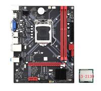 Biwwubik Scheda madre desktop B85M VHL + CPU I3-2130 LGA 1155 USB 3.0 SATA 3.0 Compatibile con slot RAM DDR3 da 1600 MHz fino a 16 GB
