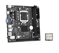 Biwwubik Scheda madre desktop ITX H61 + CPU I3-3220 LGA 1155 Compatibile con fino a 16GB DDR3 1600MHz Slot RAM Scheda di rete da 100M