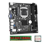 Biwwubik Scheda madre desktop ITX H61 +I3-3240 +1X8G DDR3 1600MHz RAM CPU LGA 1155 Compatibile con fino a 16GB di RAM Slot Scheda di rete da 100M