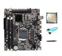 Biwwubik Scheda madre H55 LGA1156 Compatibile con I3 530 I5 760 Series CPU Memoria DDR3 Scheda Base+CPU I3 540+ SATA+Grasso Termico