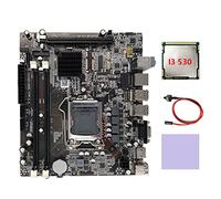 Biwwubik Scheda madre H55 LGA1156 Compatibile con I3 530 I5 760 Series CPU Memoria DDR3 Scheda madre+CPU I3 530+ interruttore+Pad Termico