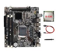 Biwwubik Scheda madre H55 LGA1156 Compatibile con I3 530 I5 760 Series CPU Memoria DDR3 Scheda madre+CPU I3 530+ interruttore+grasso termico