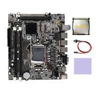 Biwwubik Scheda madre H55 LGA1156 Compatibile con I3 530 I5 760 Series CPU Memoria DDR3 Scheda madre+CPU I3 540+ interruttore+Pad Termico