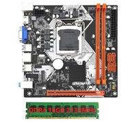 Biwwubik Scheda madre per computer ITX H110 con 16G 2133Mhz DDR4 RAM LGA1151 DDR4 Supporta 32GB Gigabit Ethernet M.2 Nvme PCI-E 16X