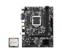 Biwwubik Scheda madre per desktop B75M + CPU I3-2120 LGA 1155 USB 3.0 SATA 3.0 Compatibile con slot RAM DDR3 da 1600 MHz fino a 16 GB