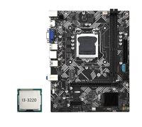 Biwwubik Scheda madre per desktop B75M + CPU I3-3220 LGA 1155 USB 3.0 SATA 3.0 Compatibile con slot RAM DDR3 da 1600 MHz fino a 16 GB