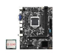Biwwubik Scheda madre per desktop B75M + CPU I3-3240 LGA 1155 USB 3.0 SATA 3.0 Compatibile con slot RAM DDR3 da 1600 MHz fino a 16 GB