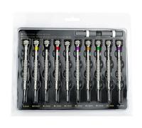 Biwwubik Set di Cacciaviti di Precisione E113 da 10 Pezzi per Orologiai Gioiellieri Cacciavite A Piatta Testa di Ricambio Kit di Strumenti di Riparazione per Orologi Installazione Semplice
