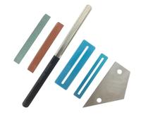 Biwwubik Set di strumenti di riparazione per chitarra, rettifica tastiera e , triangolare, distanziatore, pietra , accessori musicali