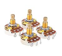 Biwwubik Shaft Full Metric Sized A500K Audio Taper Potenziometro Pot per chitarra elettrica (set da 4 pezzi)