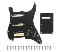 Biwwubik SSH-Coil Splitting Battipenna per Chitarra Elettrica 2 Mini Humbucker + 1 Humbucker+Interruttore di Silenzio Piastra Antigraffio Precablata Caricata B Durevole Facile da Installare Facile da