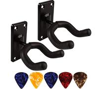 Biwwubik Supporto da parete per chitarra, supporto antiscivolo, supporto per chitarra, ukulele, violino, basso, accessori per strumenti