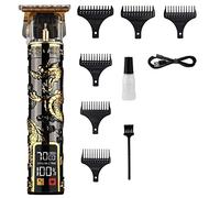 Biwwubik Tagliacapelli da uomo, taglia barba, ricaricabile tramite USB, tagliacapelli fili professionale, colore nero
