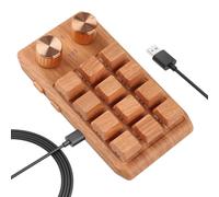 Biwwubik Tastiera meccanica a una mano, tastiera macro con retroilluminazione a LED RGB, tastiera macro programmabile con scambio a caldo con