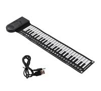 Biwwubik Tastiera Pianoforte Roll Up Piano Elettrico per Principianti Pieghevole 49 Pianoforte Elettronico Durevole