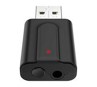 Biwwubik Trasmettitore e ricevitore Bluetooth USB Wireless Bluetooth 5.0 Adattatore 2 1 Mini 3,5 mm Stereo per TV Cuffie PC