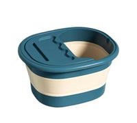 Biwwubik Vasca da bagno per il bagno dei piedi pieghevole, bagno per piedi con massaggiatore per piedi per aiutare un sonno, spa per piedi, vasca per ammollo dei piedi per lenire blu