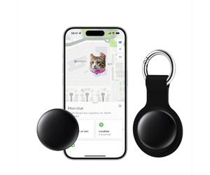 Bixar Tag per animali - Tracciatore Bluetooth per cani e gatti (alternativa ai GPS con abbonamento e Airtag), compatibile con Apple, impermeabile IP67, senza abbonamento, 1 anno di autonomia