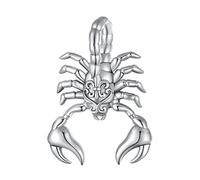 BIXPAK Ciondoli for bracciali, argento sterling 925 scuro stile scorpione modello vintage perline pendenti adatti a ciondoli fai da te Pandora charms bracciale collana gioielli for donna, con portagio