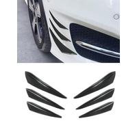 BIXUFA 6 Pezzi Auto Anteriore Paraurti Alette Spoiler Canards per VW Tiguan R-Line 2019-2023, Canards Refit Parachoques Delantero Labio Paraurti per Auto Canard,Bright Black