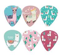 Biyejit, 6 plettri per chitarra, carini alpaca con lama e chitarra unica, regalo per chitarra acustica, basso e chitarra elettrica (0,96 mm)