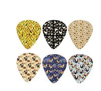 Biyejit, 6 plettri per chitarra, con stampa di gallina, idea regalo per basso, chitarre elettriche e acustiche