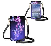 Biyejit Borsa a Tracolla Piccola per Telefono da Donna Borse a Tracolla per Cellulare Porta Carte Portafoglio Borsa a Tracolla con Touch Screen, Taglia unica