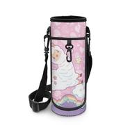 Biyejit Borsa per bottiglia d'acqua in alpaca, con cerniera, con spallacci regolabili, leggera, accessorio per ragazze, bambini, escursionismo, passeggiate, sport, palestra, Alpaca, Misura unica