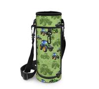 Biyejit Borsa per bottiglia d'acqua per ragazzi con cerniera porta tazza con spallacci regolabili per ragazzi bambini sport palestra, Trattore, Misura unica, Organizer per borse