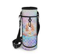 Biyejit Borsa porta bottiglie d'acqua a forma di sirena, con cerniera, con spallacci regolabili, portatile, per montagna, bici da strada, corsa, ciclismo, macchina Washbale, Bilancia da sirena