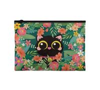 Biyejit Borsa portaoggetti a forma di gatto, per donne e uomini, organizer per bagagli con cerniera, accessori riutilizzabili, salvaspazio, per viaggi, cosmetici, lavoro