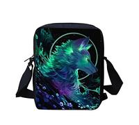 Biyejit Borse a tracolla tracolla tracolla Handbgas Sling Satchel con cinghie regolabili, Lupo