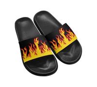 Biyejit Ciabatte da doccia, unisex, in EVA, per estate, spiaggia, piscina, bagno, giardino, casa, 35-45, Fuoco, 44 EU
