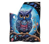 Biyejit Coperta con Gufo Morbida e Leggera, Biancheria da Letto per Bambine, Bambini, Adulti, Divano, Viaggio Taglia XS-3XL